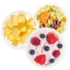 Healthy Hand gesneden fruit, salade of toetje